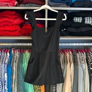 MM black sleeveless 2 pocket romper size S NWT